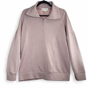 French Laundry Light Pink Quarter-Zip Sweater